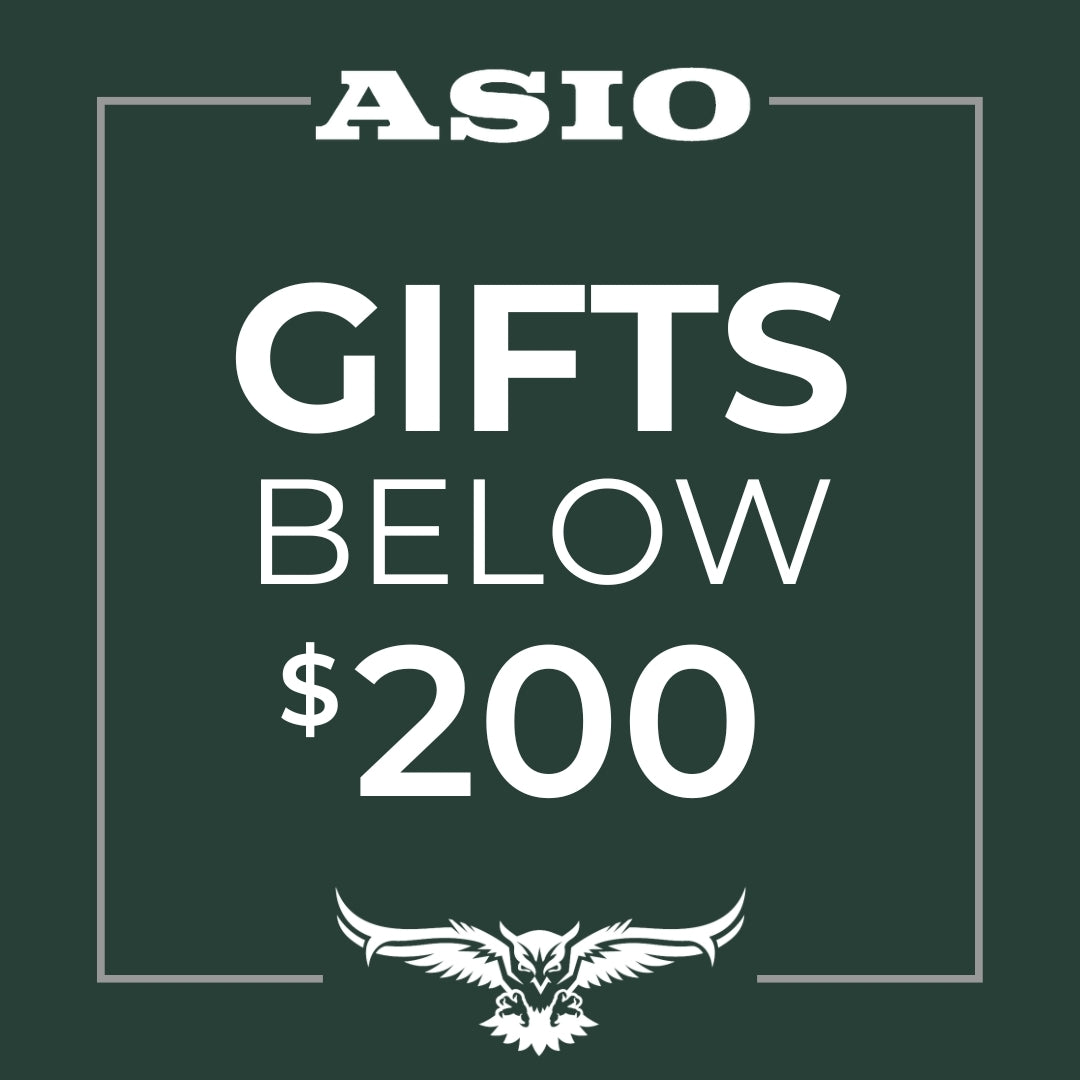 ASIO Gear whitetail hunting gifts under 200 graphic for holiday gift guide featuring top affordable hunting gear options