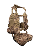 ASIO Gear Limited Edition RAPX camo turkey hunting vest – angled view highlighting breathable back panel and adjustable straps