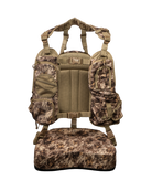 ASIO Gear Limited Edition Turkey Vest in RAPX camo – front view with padded seat cushion and multi-pocket storage system
