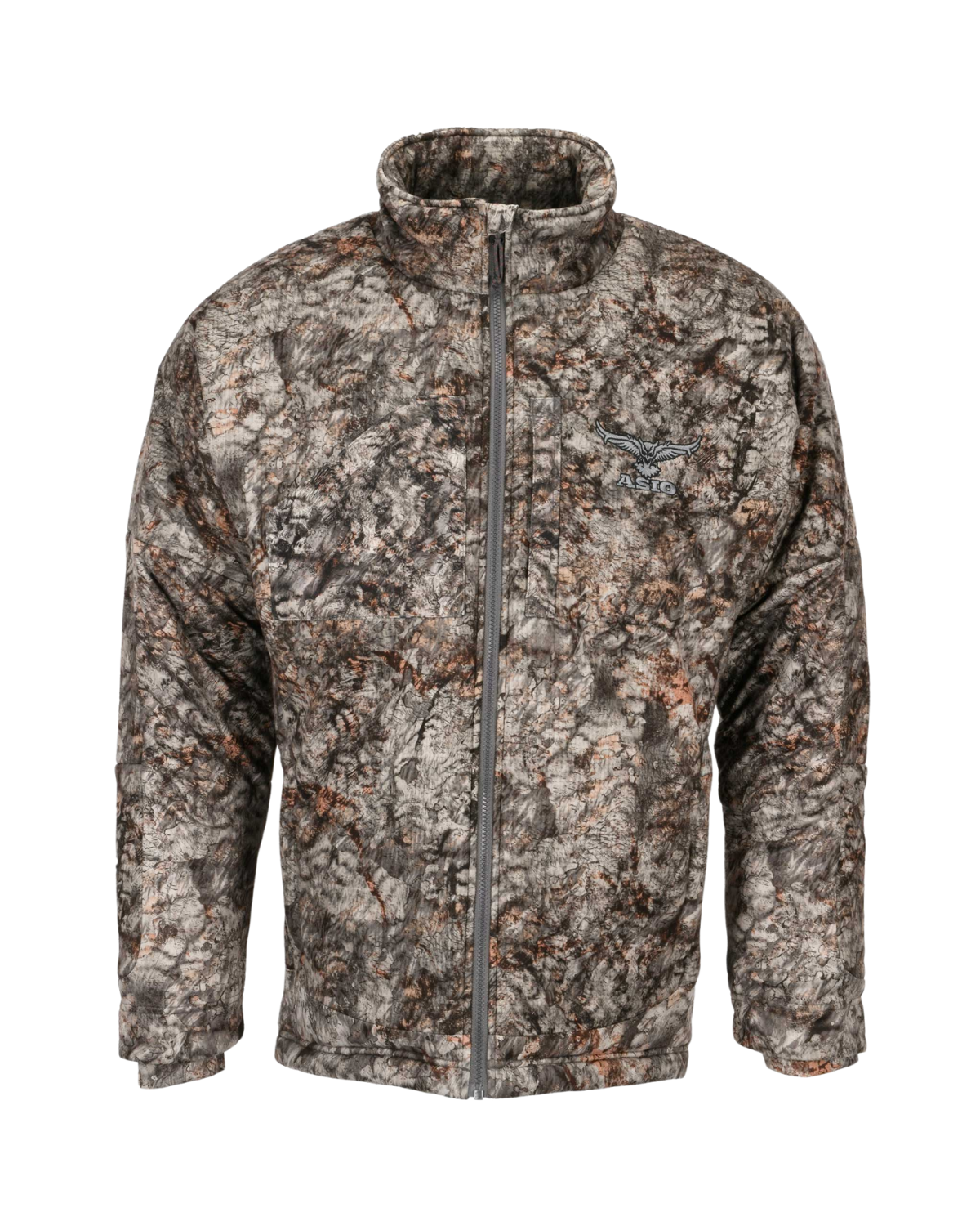 camo whitetail bowhunting jacket for late season hunting with full style collar