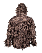 ASIO Gear leafy camouflage jacket back view in RAPX camo with full coverage 3D leaf pattern for concealment