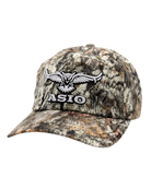 ASIO Gear lightweight camo hat in RAPTOR pattern built for hot-weather hunts and stealth concealment in early season treestands