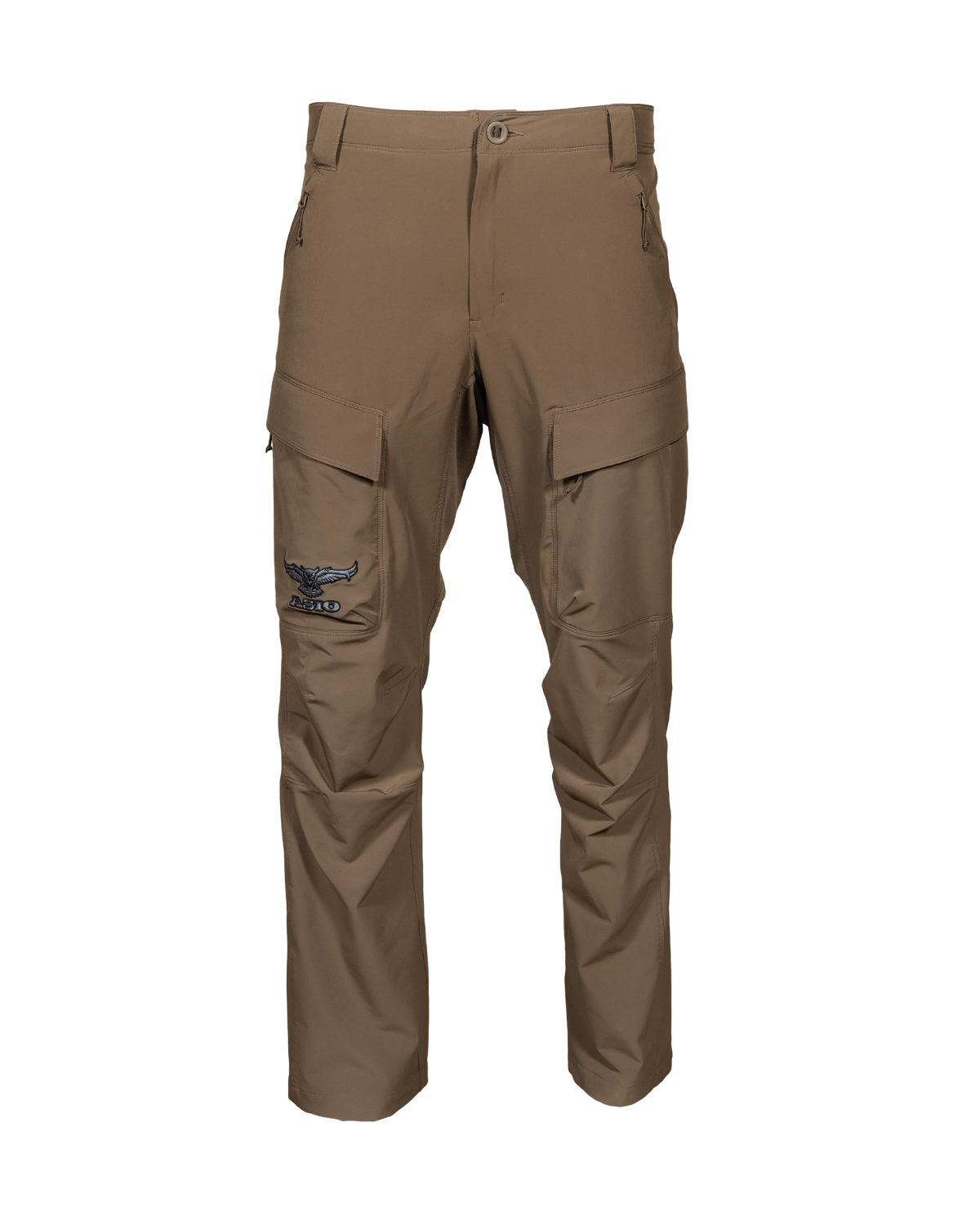 ASIO Lightweight Pant in Field Brown, front view of the early season bowhunting pant