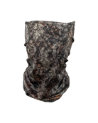 ASIO Gear breathable lightweight face gaiter in RAPTOR camo – soft, quick-drying camo hunting mask with ventilation holes and full face coverage for scent suppression and comfort during early season whitetail bowhunts.