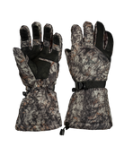 ASIO Gear windproof insulated bowhunting glove in RAPTOR camo – cold weather hunting glove engineered for maximum warmth and dexterity, featuring 3-layer weather-blocking protection, fleece insulation, grip-enhanced palm, and extended cuff for treestand bowhunters facing freezing late season conditions.